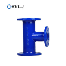 AWWA C110 Ductile Iron Tee Shape Flanged Fittings for water pipeline projects